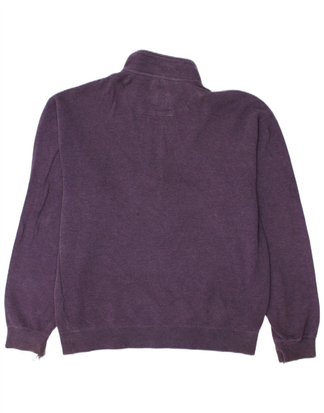 Pulover pentru bărbați ORVIS, cu fermoar și gât, bumbac violet mediu