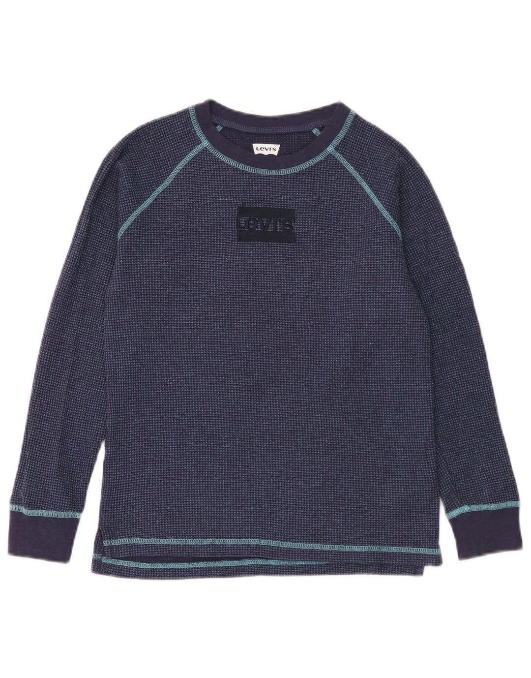 Bluză Levi's pentru băieți cu mânecă lungă 11-12 ani, albastru bleumarin, bumbac