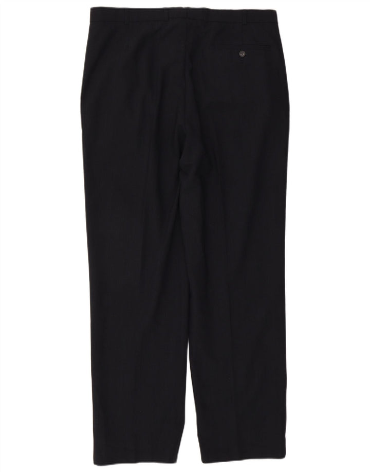 Pantaloni de costum pentru bărbați Marks & Spencer L36 L31 bleumarin poliester