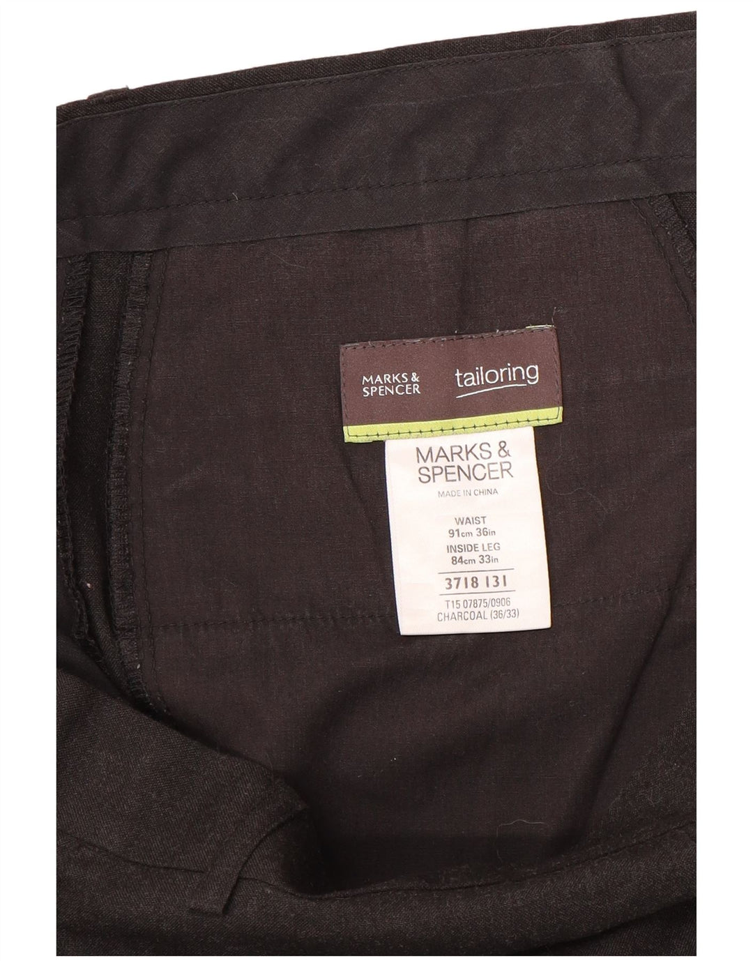Marks & Spencer Pantaloni drepți pentru bărbați L36 L33 Poliester gri