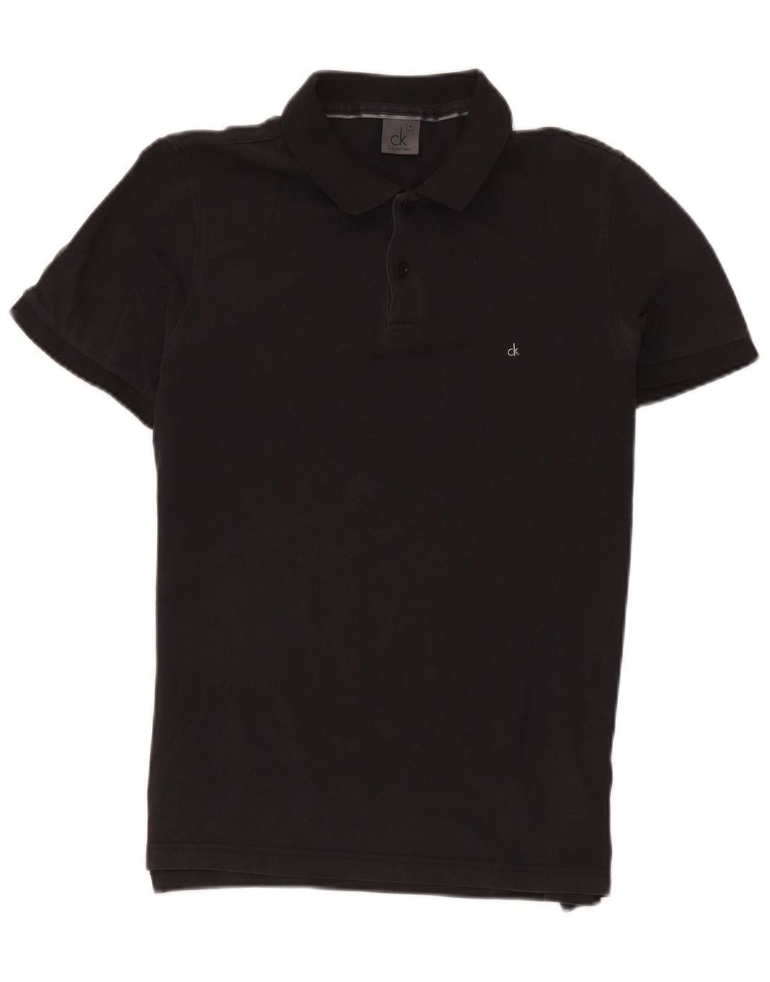 Cămașă polo CALVIN KLEIN pentru bărbați, bumbac mediu negru