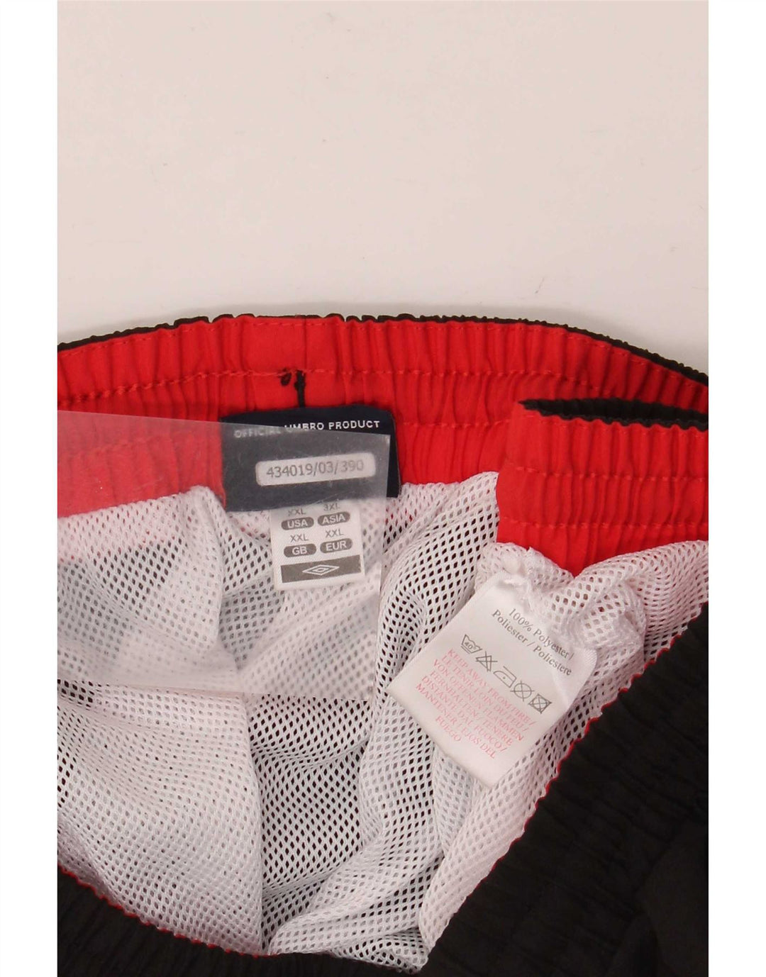 Pantaloni scurți de înot grafic pentru bărbați Umbro 2XL poliester negru