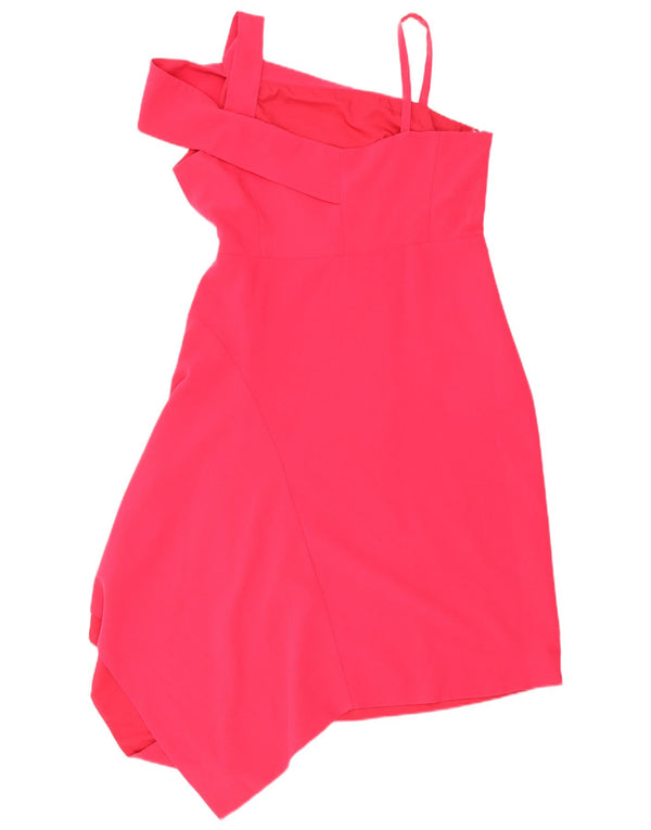 Rochie asimetrică fără mâneci pentru femei Coast UK 18 XL roz poliester