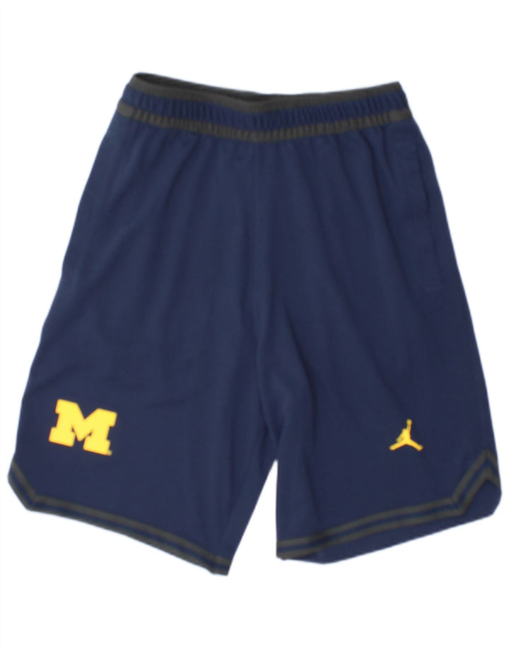 Pantaloni scurți sport Jordan pentru bărbați, Michigan Wolverines, poliester mici, albastru