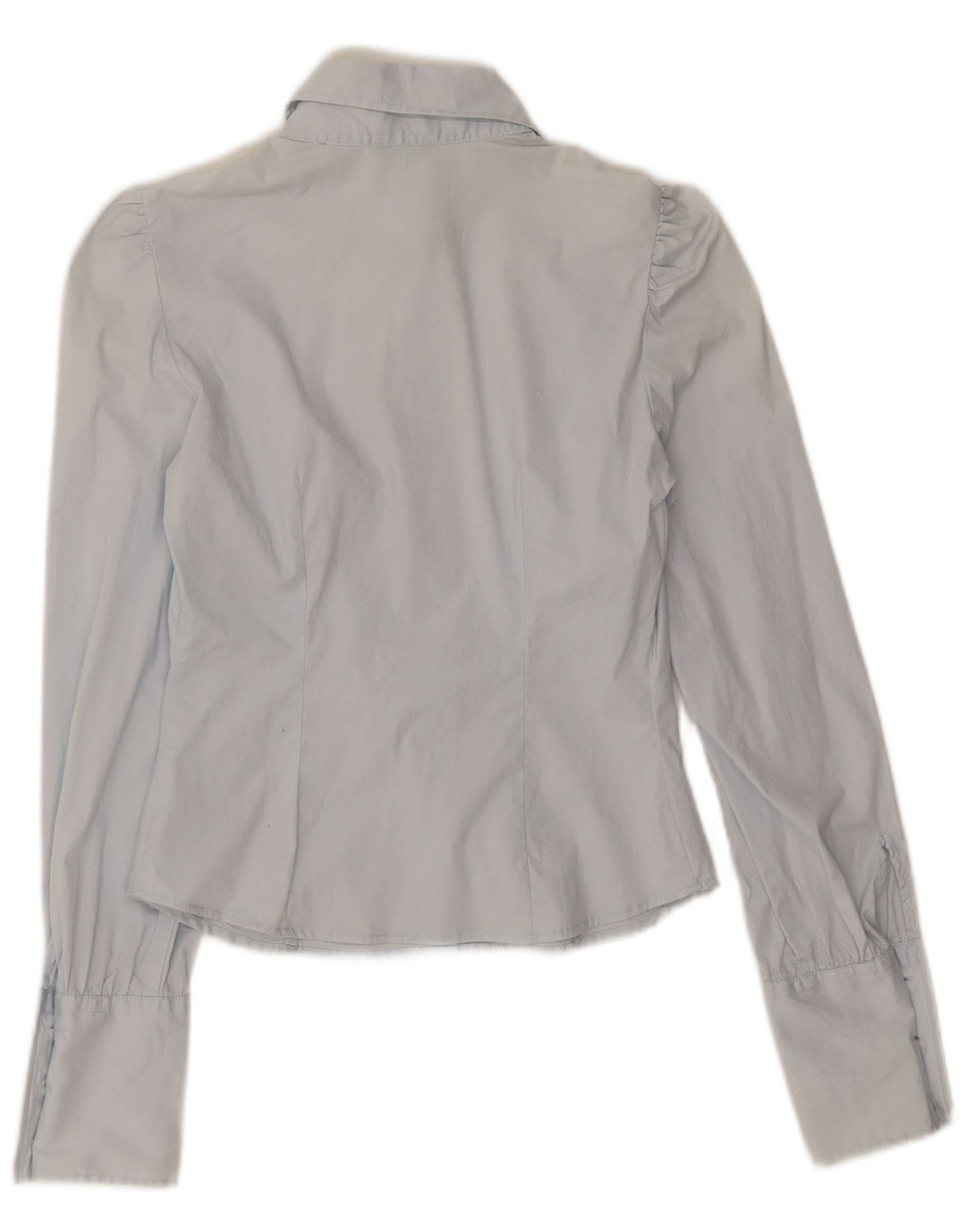 Cămașă Crop Benetton pentru femei UK 8 Small Blue