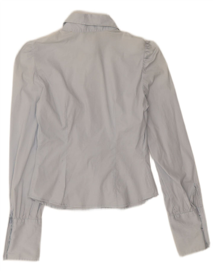 Cămașă Crop Benetton pentru femei UK 8 Small Blue