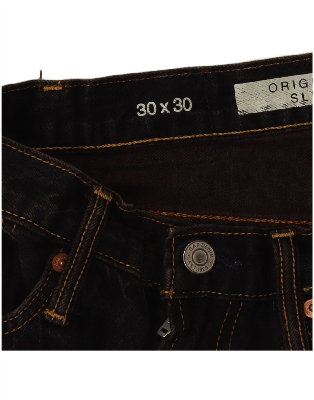 Blugi subțiri pentru femei Gap L30 L30 Bumbac bleumarin