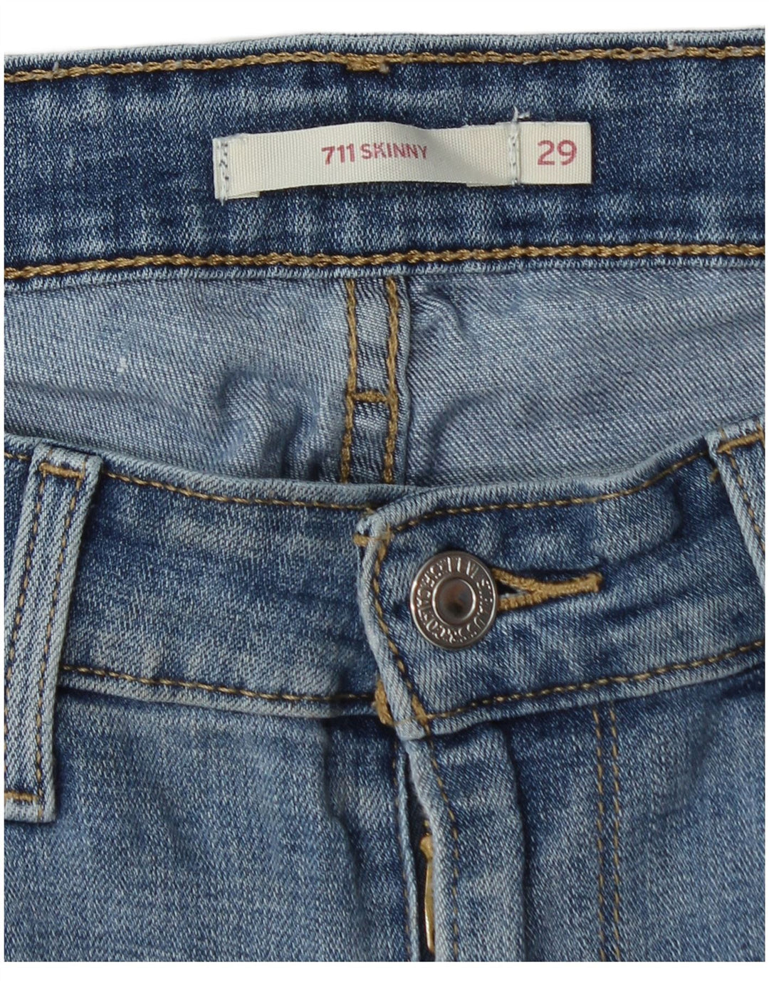 Blugi skinny Levi's 711 pentru femei W29 L30 bumbac albastru