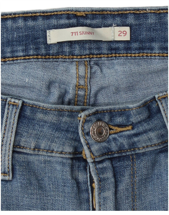 Blugi skinny Levi's 711 pentru femei W29 L30 bumbac albastru