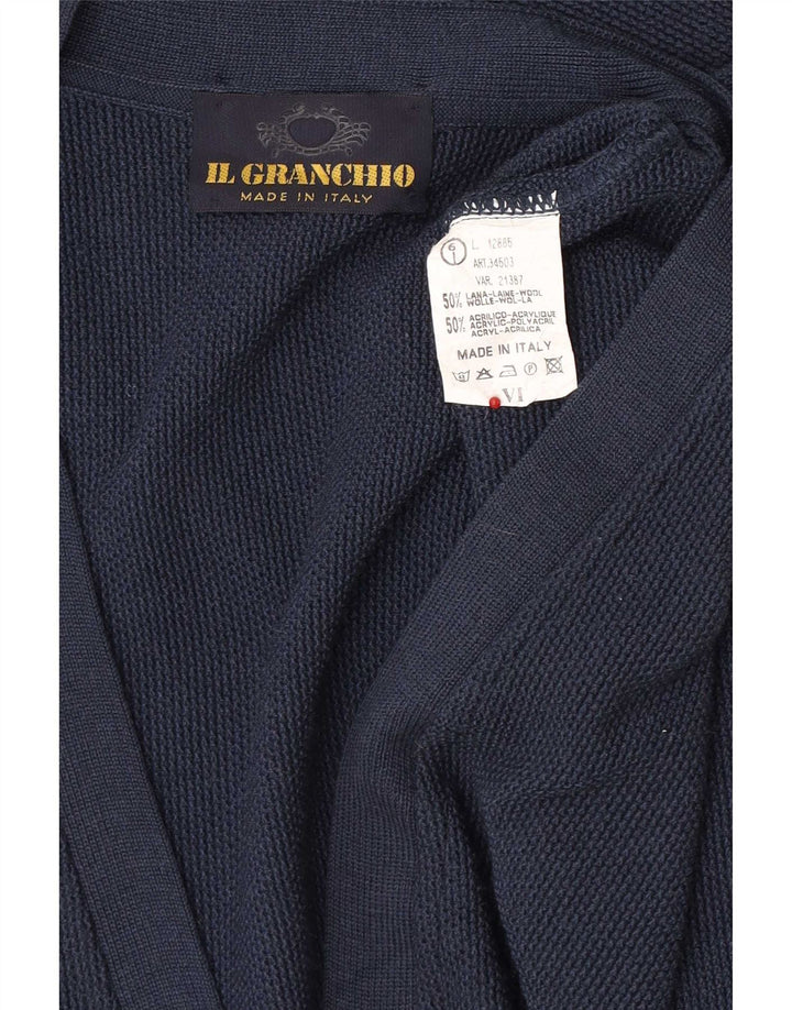 Pulover cardigan bărbați Il Granchio Lână mare, albastru