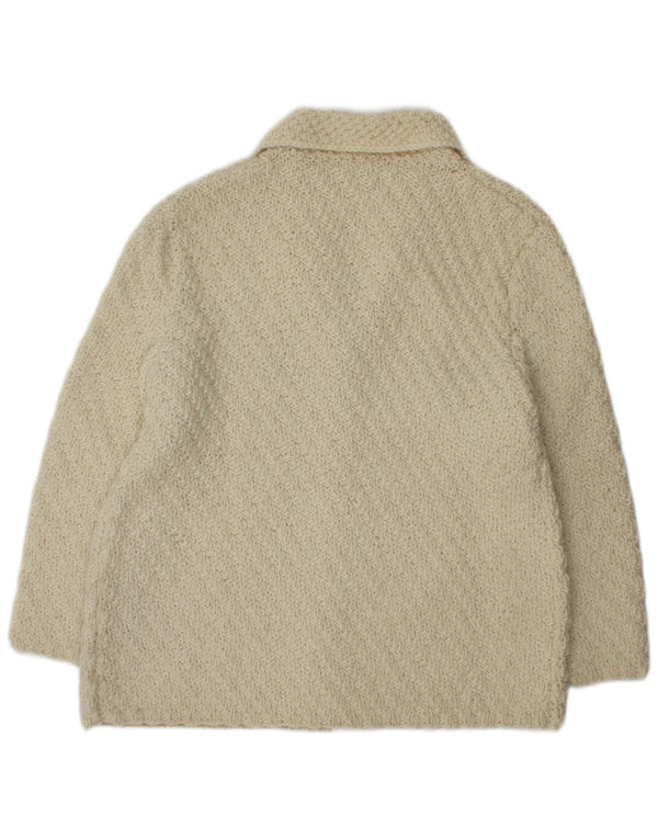 Pulover Cardigan Vintage pentru Damă UK 16 Mare Bej