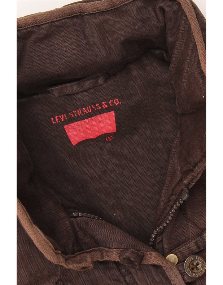 Jachetă Windbreaker Levi's pentru femei UK 10 Small Brown Herringbone