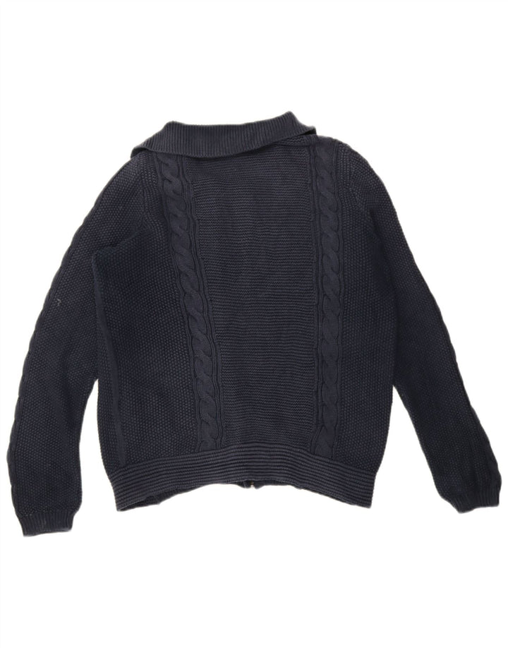 Pulover cardigan cu autograf pentru femei Marks & Spencer UK 14 mare bleumarin