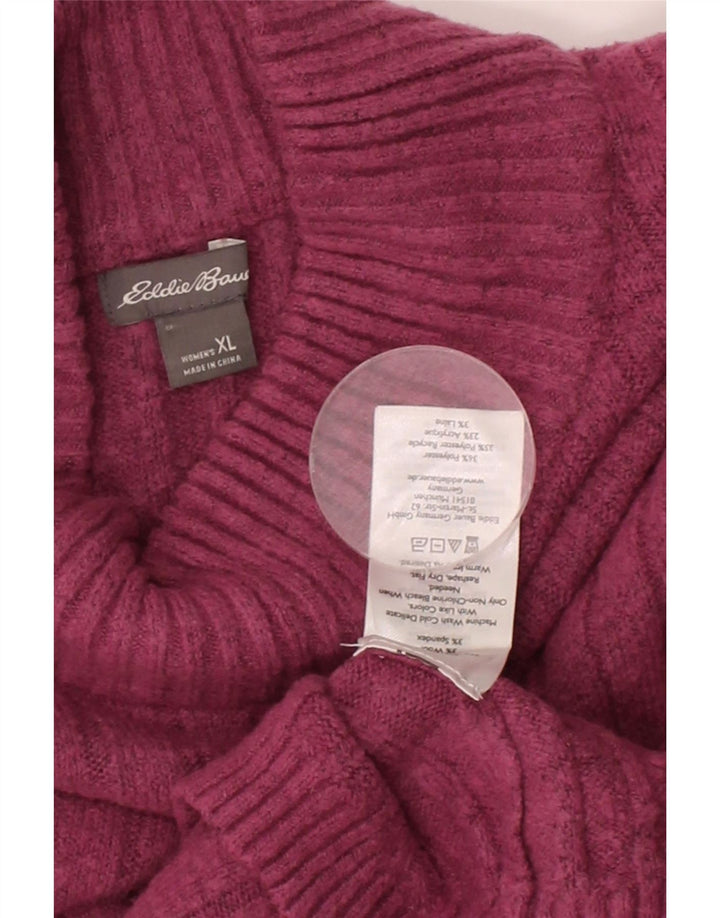 EDDIE BAUER Womens Oversized Turtle Neck Jumper Sweater UK 18 XL Pink Vintage Eddie Bauer and Second-Hand Eddie Bauer from Messina Hembry 