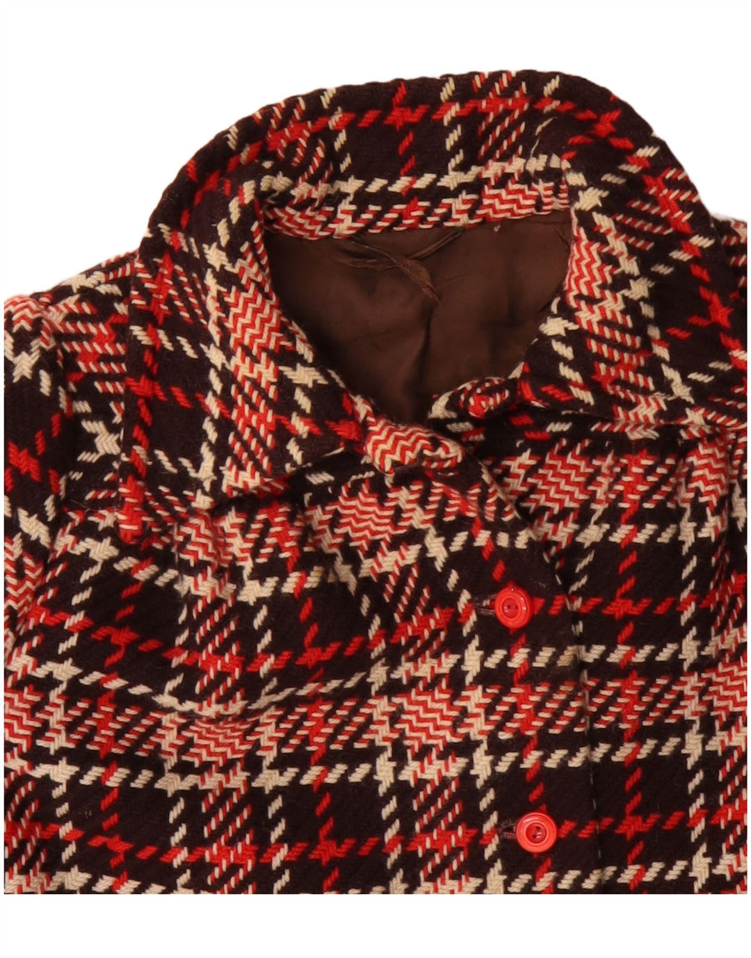 Pardesiu scurt pentru femei VINTAGE UK 18 XL Red Check