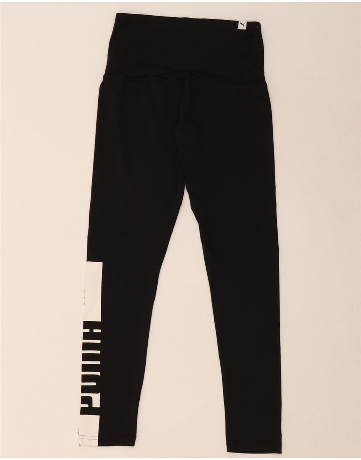 Leggings grafic PUMA pentru femei UK 8 Small Black Colorblock