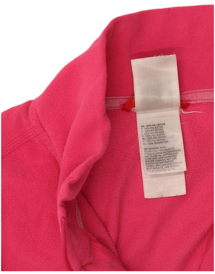 Pulover din lână The North Face pentru femei, cu fermoar și gât, UK 12, poliester roz mediu
