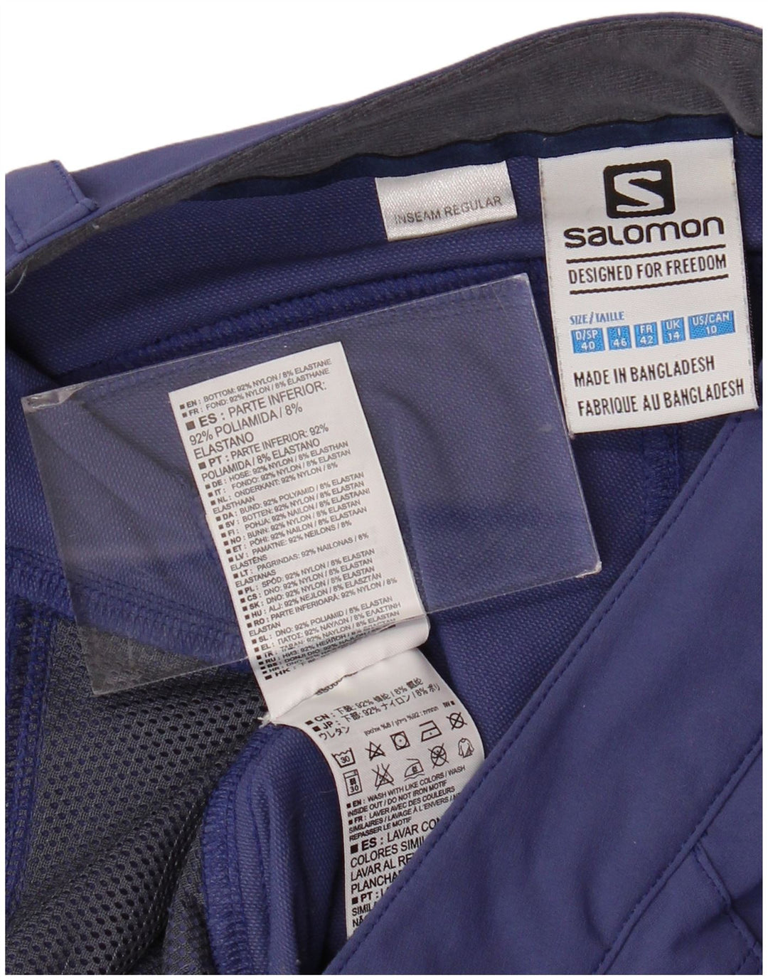 SALOMON Pantaloni cargo slim pentru drumeții pentru femei UK 14 Large W34 L31 Blue