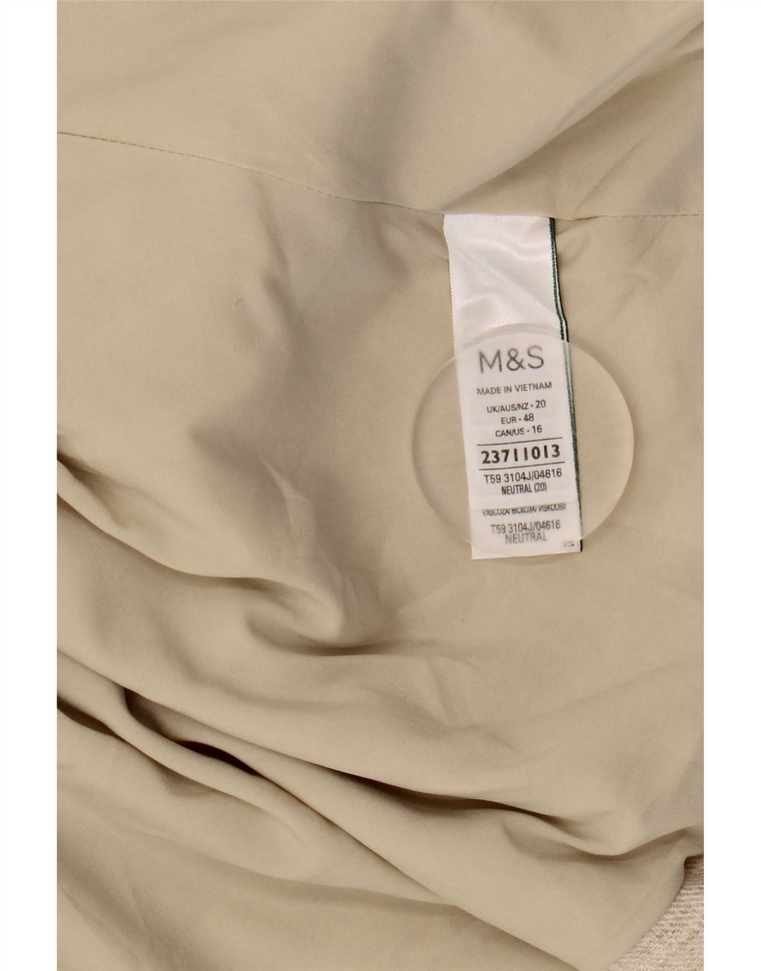 MARKS & SPENCER Jachetă Blazer deschisă pentru femei UK 20 2XL In bej