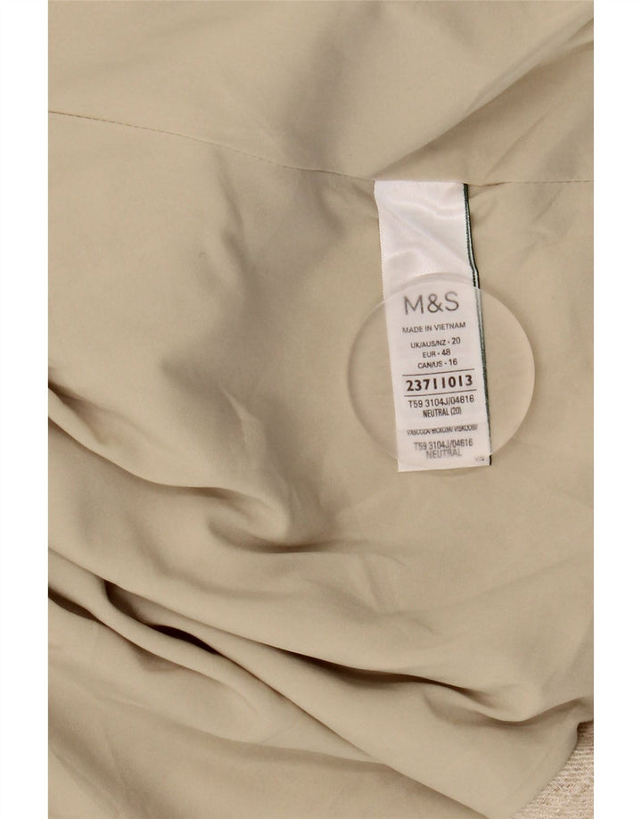 MARKS & SPENCER Jachetă Blazer deschisă pentru femei UK 20 2XL In bej