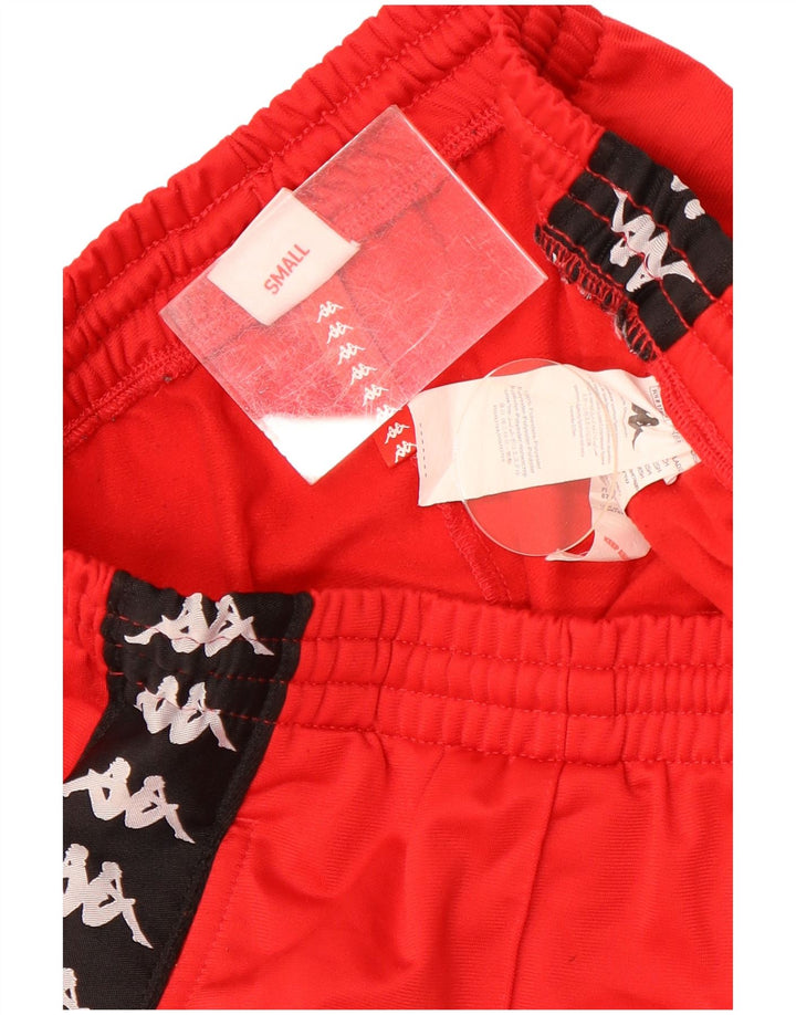 Pantaloni scurți de sport grafic Kappa pentru bărbați, roșu, poliester color bloc