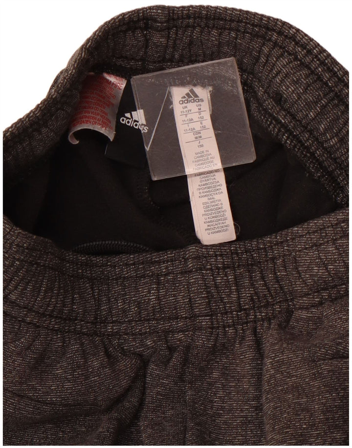 Pantaloni de trening ADIDAS pentru fete Joggeri 11-12 ani bumbac cu pete gri