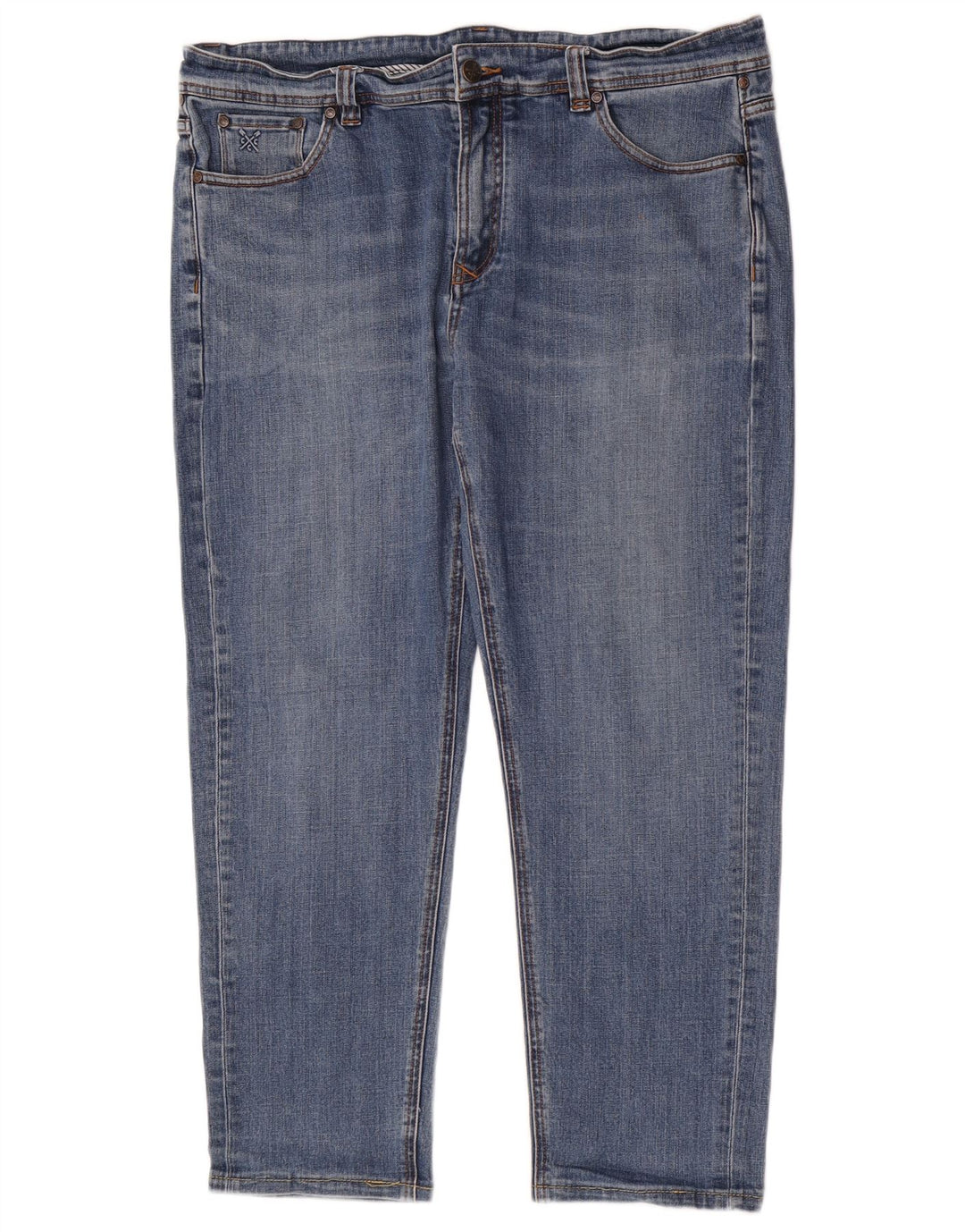Crew Clothing Blugi slim pentru bărbați L40 L27 Bumbac albastru
