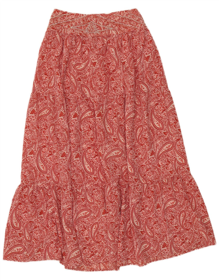 Fusta țigănească pentru femei Zara XS W24 Poliester Paisley Roșu