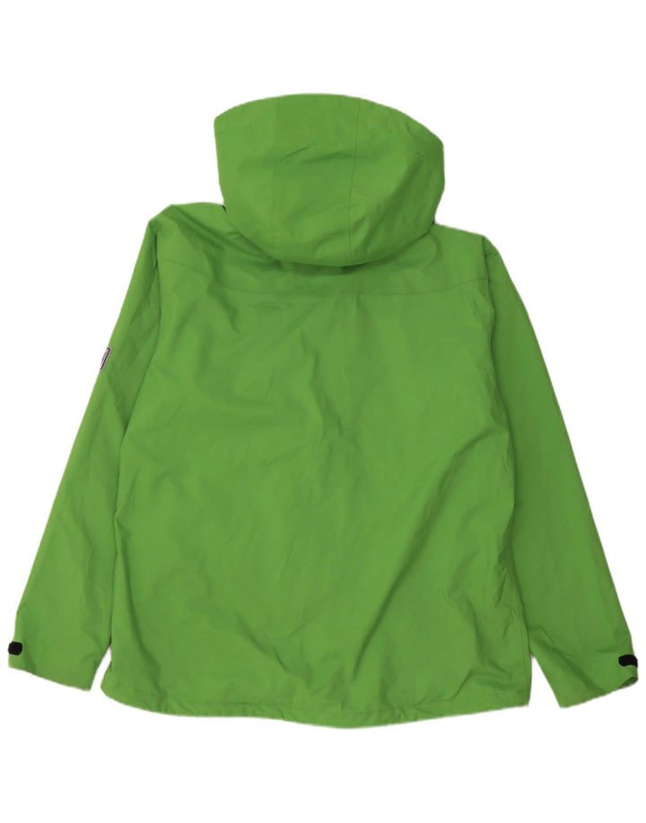 Jack Wolfskin Jachetă de ploaie cu glugă pentru femei UK 14/16 Poliester verde mare