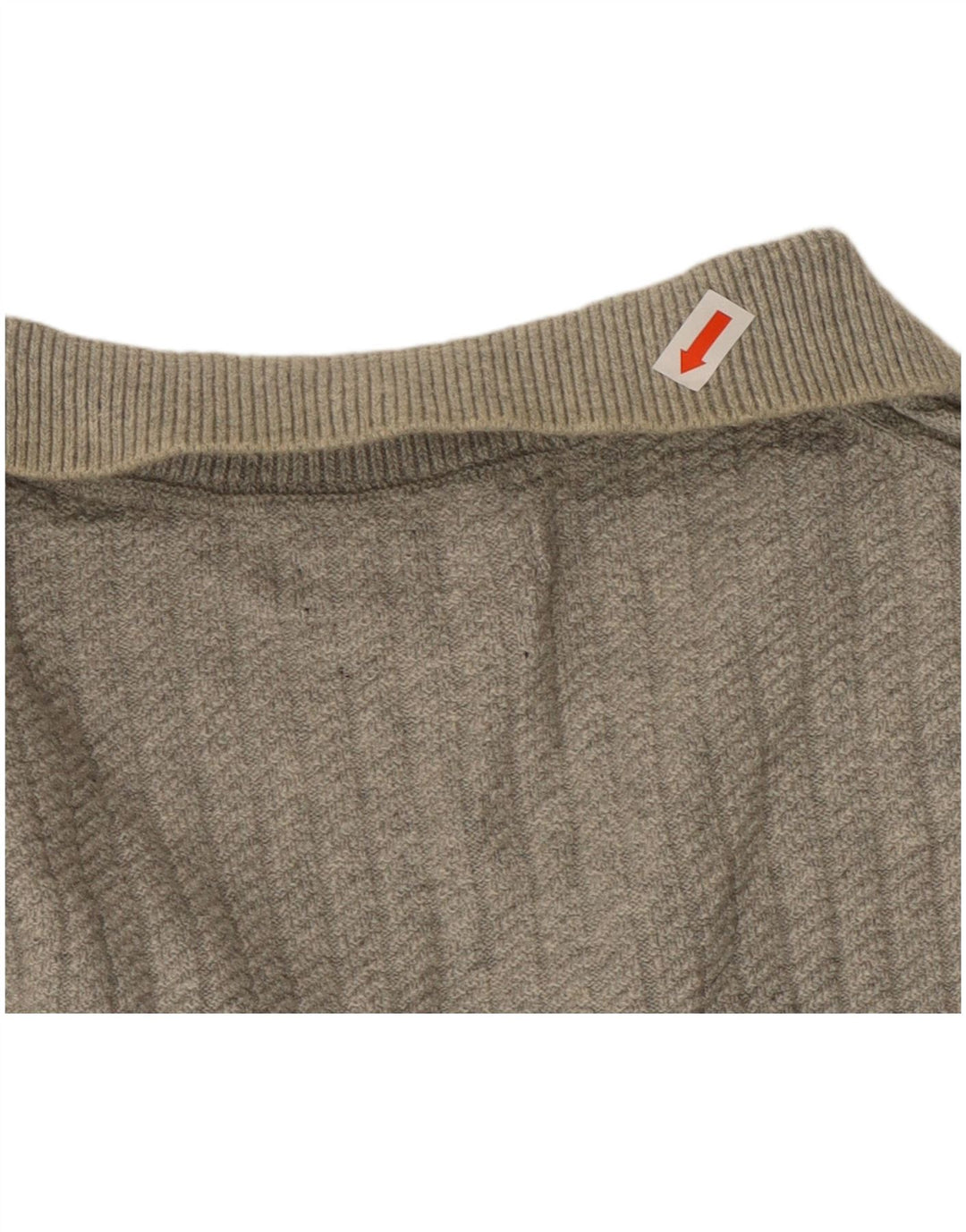 MASSIMO DUTTI Pulover cu gât polo pentru bărbați, bumbac, gri mediu