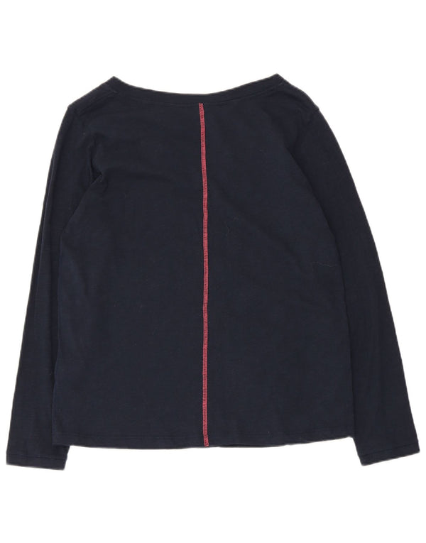 White Stuff Top pentru femei cu mânecă lungă UK 12 Medium Bleumarin Bumbac