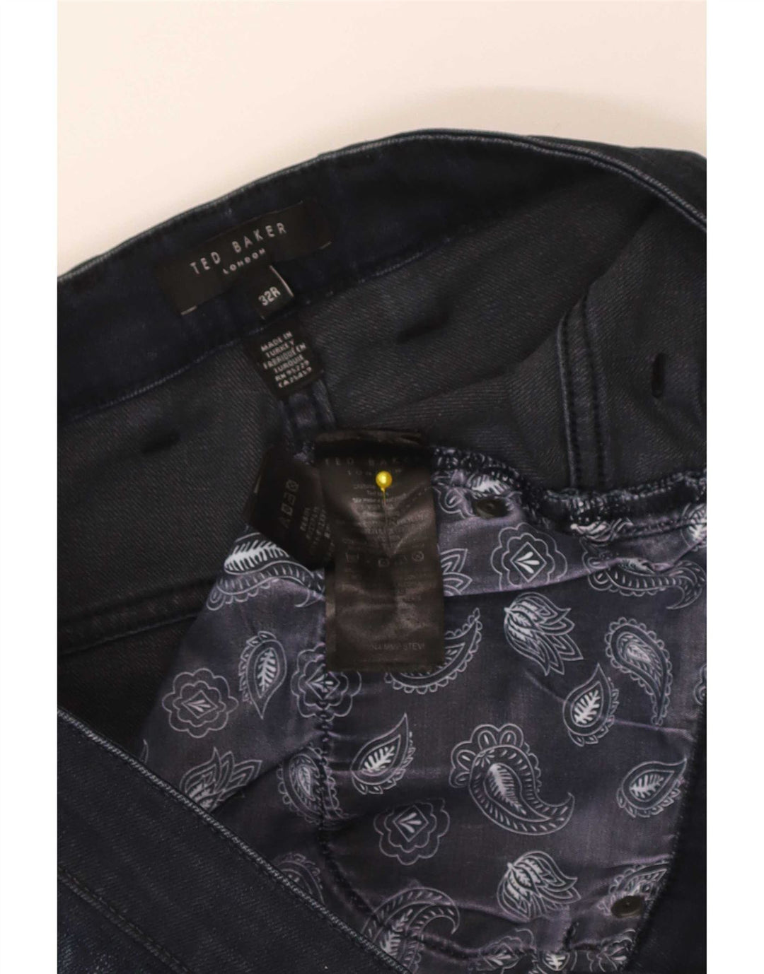 Blugi slim pentru bărbați Ted Baker W32 L31 bumbac bleumarin