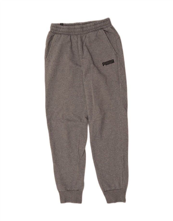 Pantaloni de trening Puma pentru bărbați Joggeri din bumbac cu pete gri medii