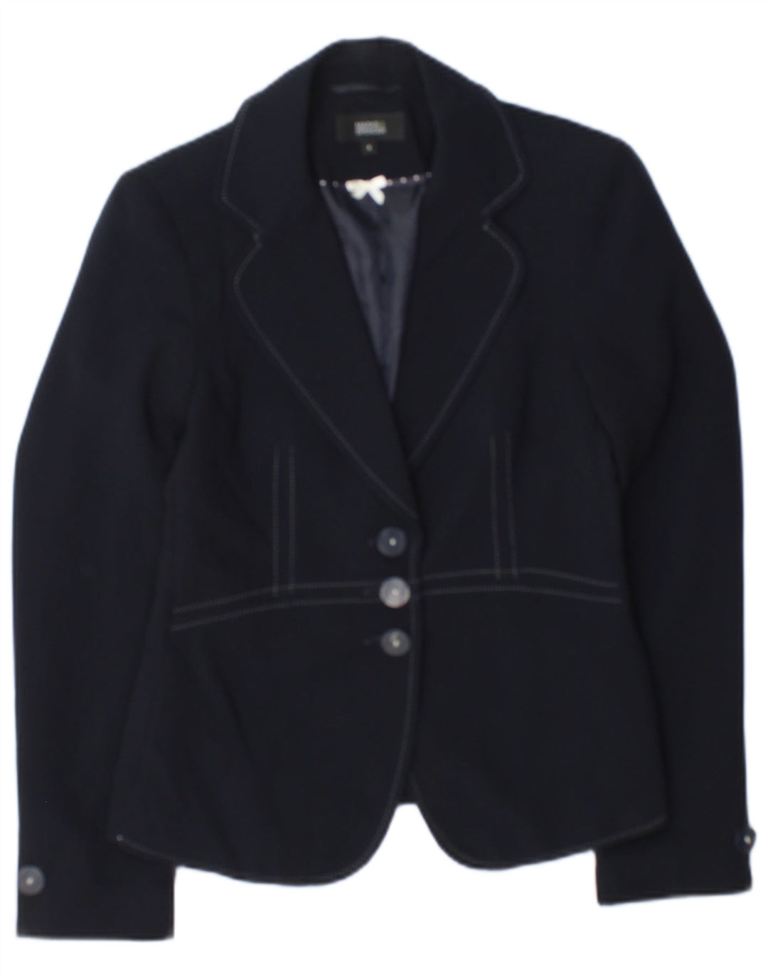 Sacou Marks & Spencer pentru femei, cu 3 nasturi, UK 8, mic, bleumarin