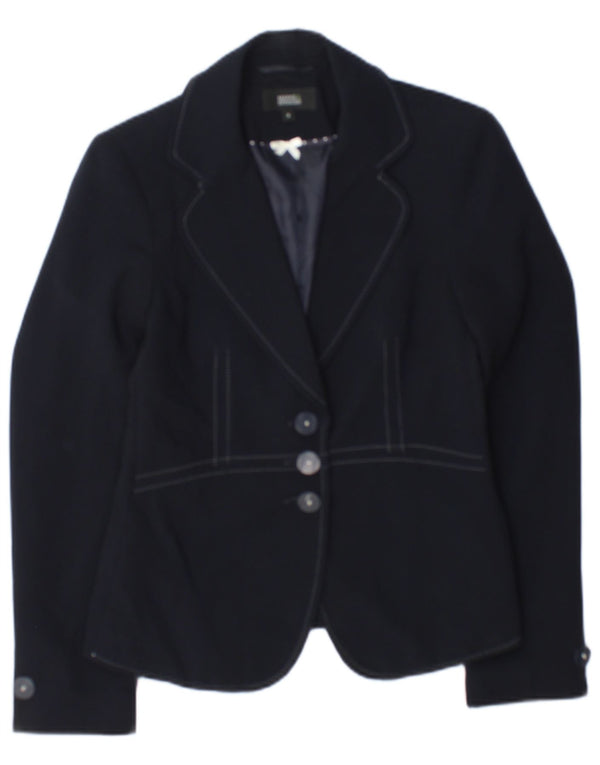 Sacou Marks & Spencer pentru femei, cu 3 nasturi, UK 8, mic, bleumarin