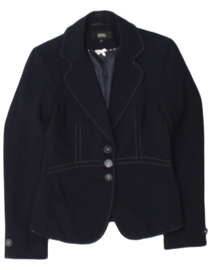 Sacou Marks & Spencer pentru femei, cu 3 nasturi, UK 8, mic, bleumarin