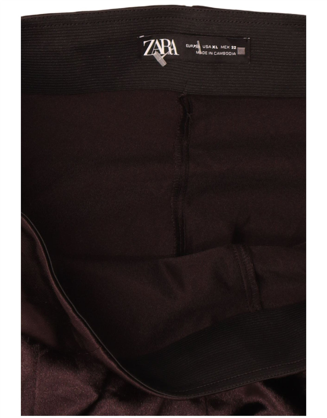 Leggings Flare pentru femei Zara UK 18 XL Maro Poliester
