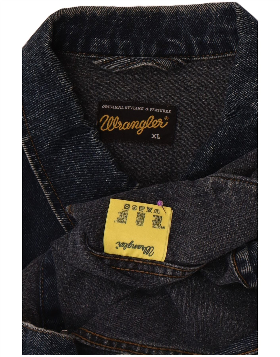 Jachetă de blugi pentru bărbați Wrangler UK 42 XL Bumbac albastru