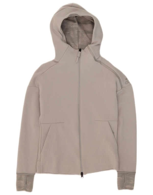 Pulover Adidas pentru femei, cu fermoar, UK 6 XS, gri