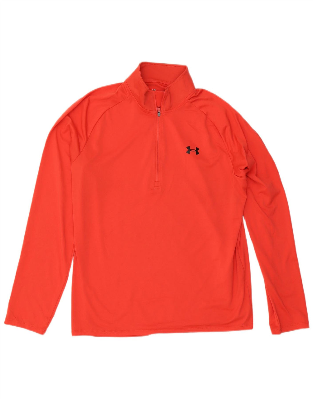 Top de trening Under Armour pentru bărbați, cu fermoar și gât, roșu