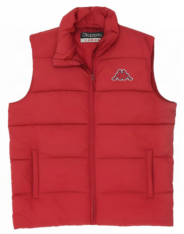 Kappa Mens Padded Gilet UK 40 Large Red Polyamide