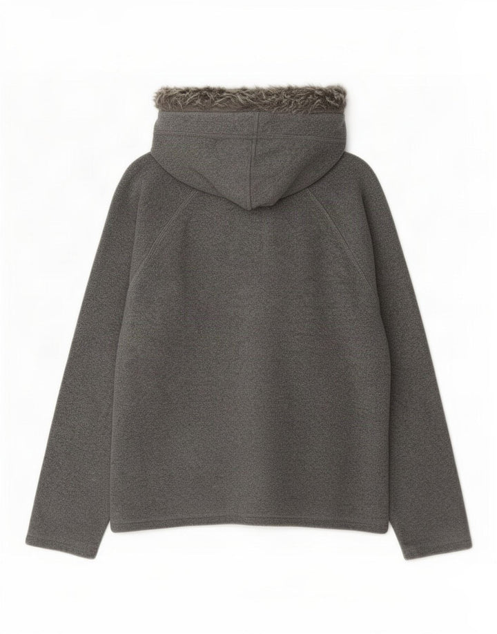 Jachetă fleece cu glugă pentru femei Marks & Spencer UK 14 Medium Gri Poliester