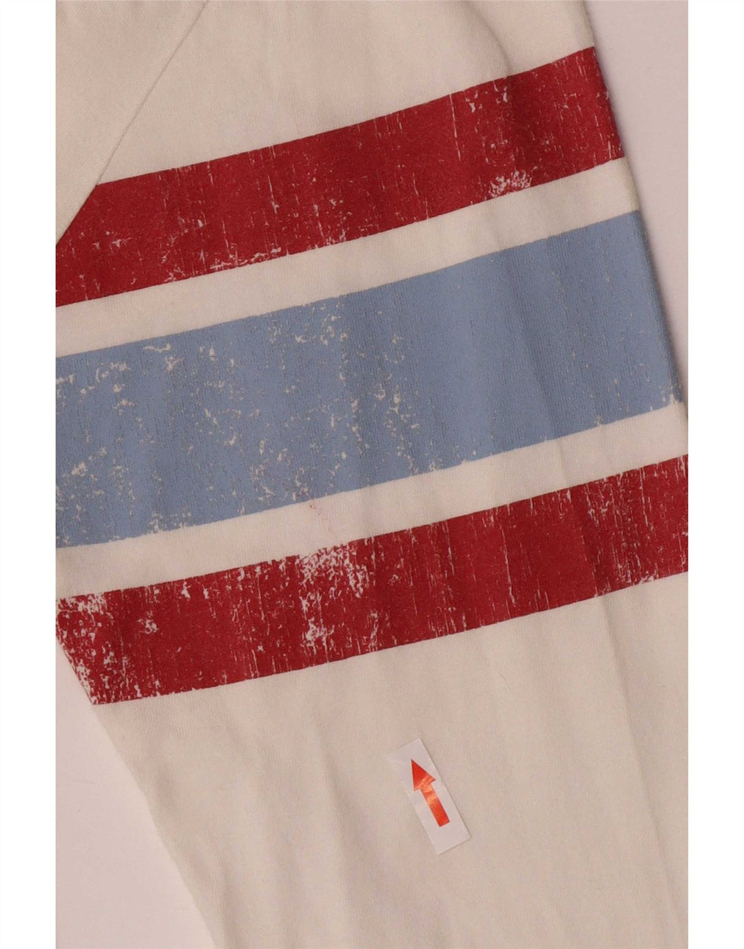 Woolrich Top grafic pentru bărbați cu mânecă lungă, mare, alb, bumbac