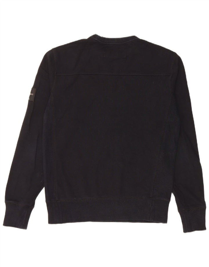 Pulover Calvin Klein pentru bărbați, cu grafic regular, din bumbac, negru