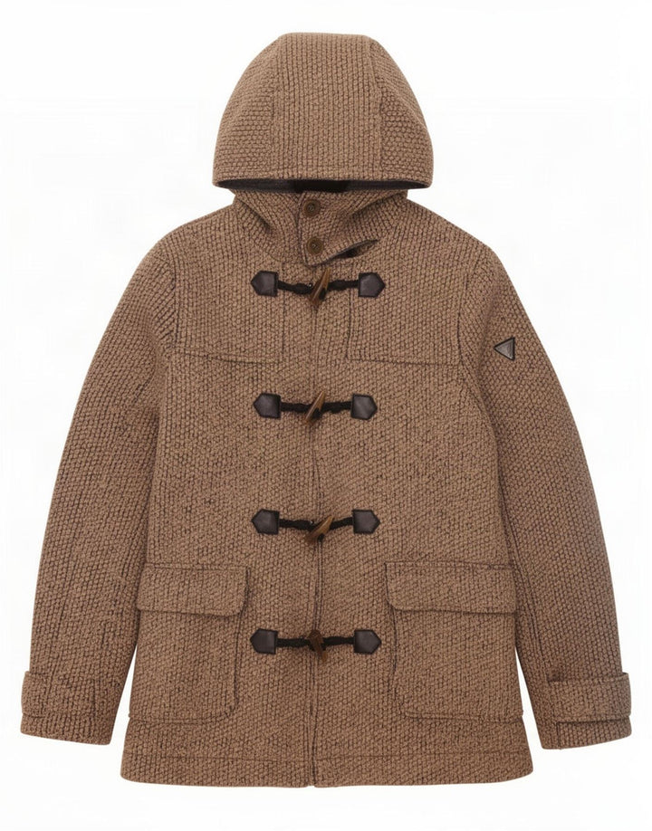 Jachetă duffle cu glugă Guess pentru bărbați UK 38 Poliester maro mediu