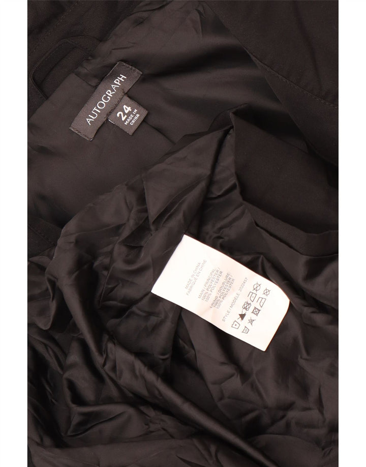 Trench cu autograf pentru femei Marks & Spencer UK 24 4XL Poliester negru