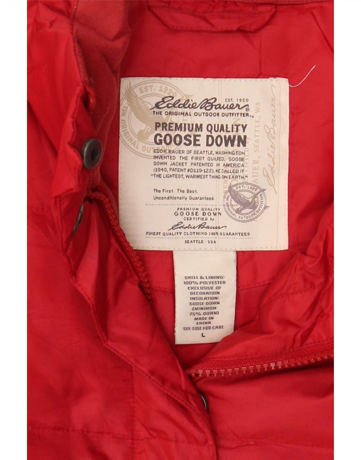 Jachetă căptușită pentru femei Eddie Bauer UK 16 Poliester roșu mare
