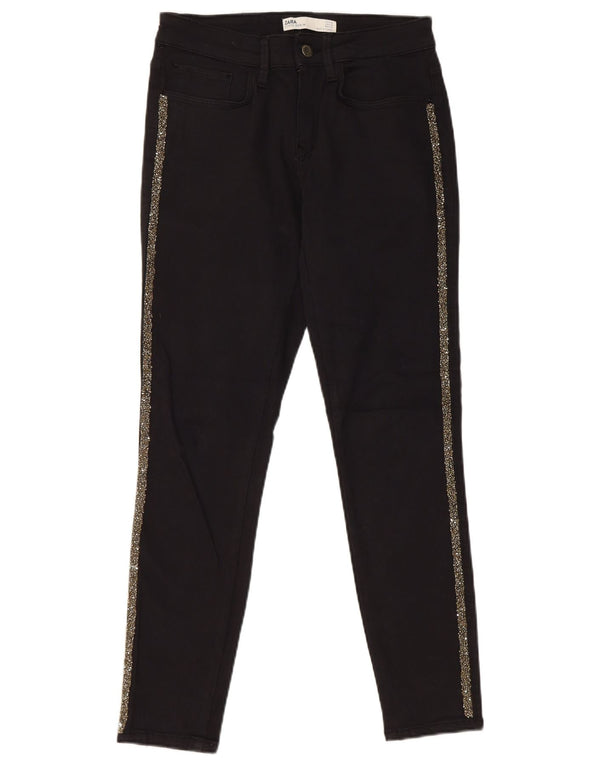 Blugi skinny pentru femei Zara EU 38 Medium W28 L27 Bumbac negru