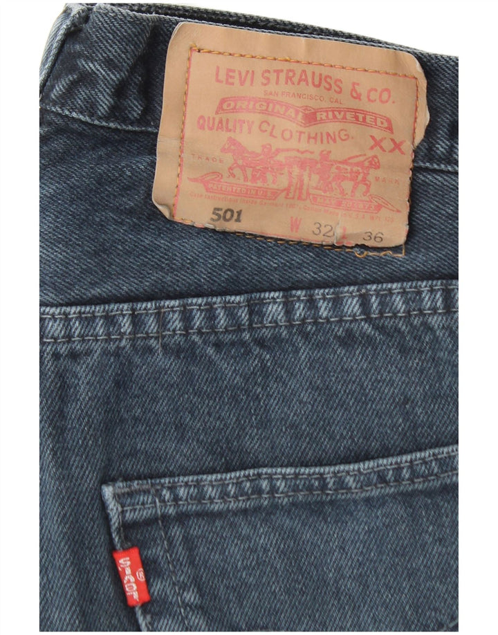 Blugi drepti pentru bărbați LEVI'S 501 W32 L25 Bumbac albastru