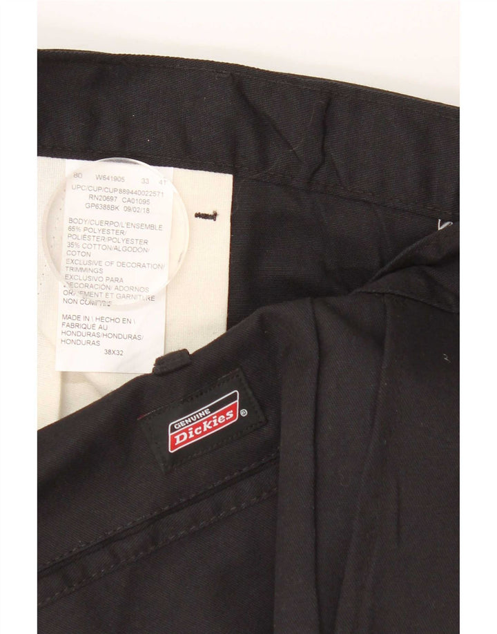 Pantaloni chino drepți pentru bărbați Dickies L38 L32 Poliester negru